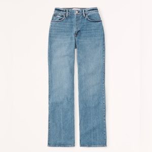 Abercrombie & Fitch Curve Love High Rise 90’s Relaxed Jeans in “Medium”
